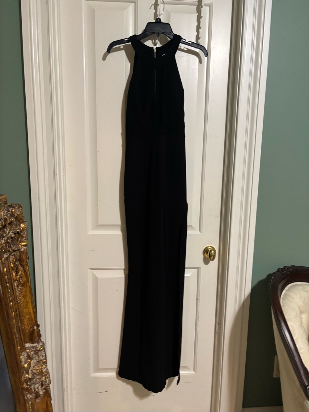 Lulu's Black Halter Evening long dress Medium
